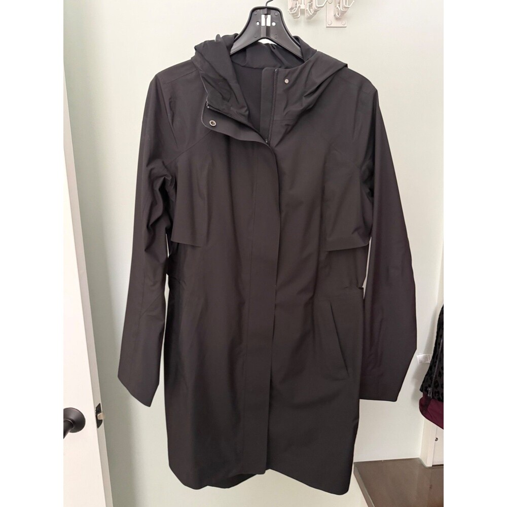 lululemon athletica Black Hooded Trench Coat